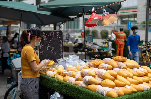 摆地摊卖水果